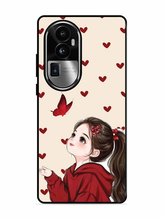 Oppo RENO 10 Pro Plus Beautiful girl with red butterfly