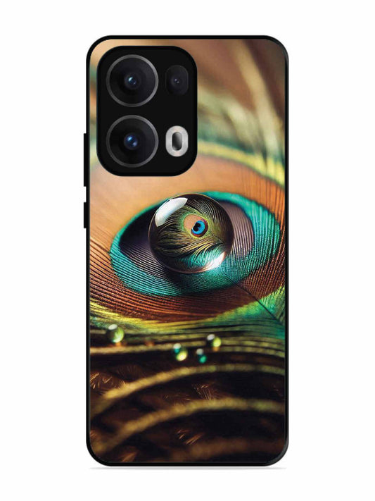 Oppo RENO 13 Pro Water Drop On Peacock Feather