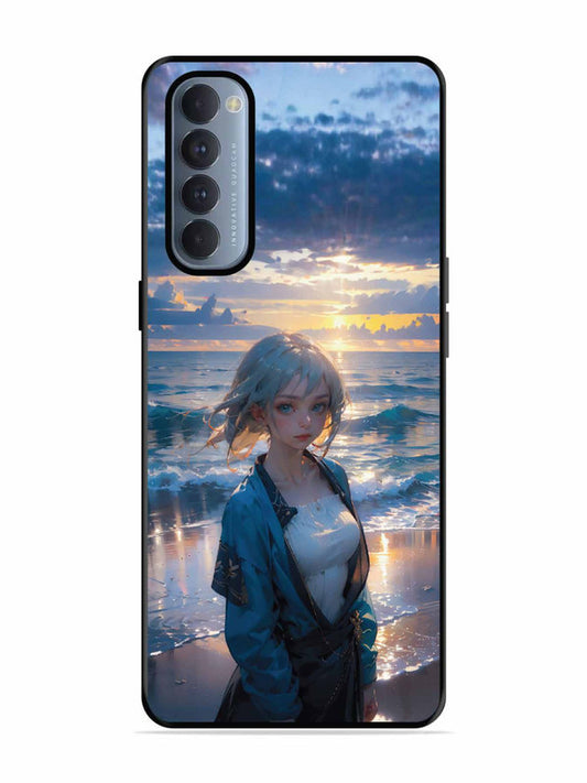 Oppo RENO 4 Pro Anime Girl Beach Ocean Waves