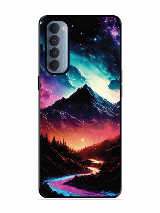 Oppo RENO 4 Pro mountain-valley-Colorful-cloud-at-night