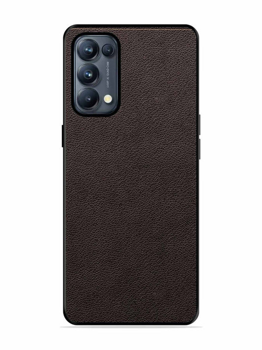Oppo RENO 5 Pro 5G Print of Brown Leather Pattern