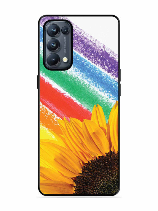 Oppo RENO 5 Pro 5G Sunflower on Colourful Lines
