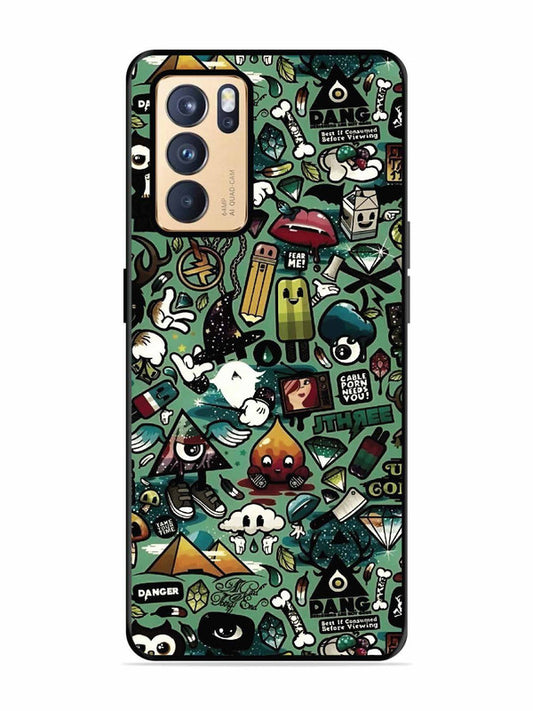 Oppo RENO 6 Pro 5G Pop Art Doodle Graffiti Collage