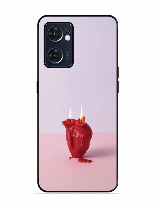 Oppo RENO 7 5G A Lighted Heart Candle