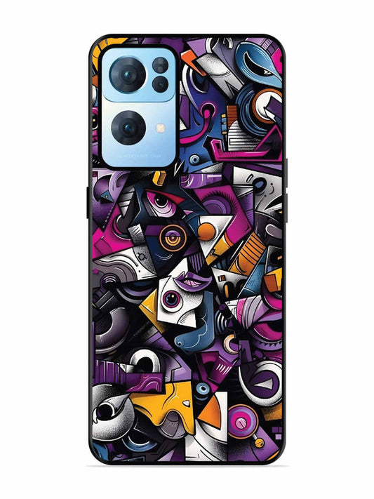 Oppo RENO 7 Pro 5G Abstract Geometric Graffiti Chaos