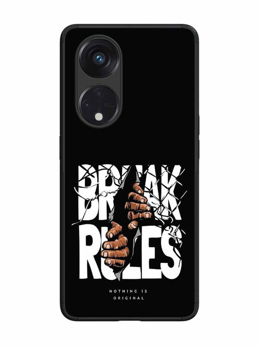 Oppo RENO 8T 5G Break Rules Gritty Typography Art