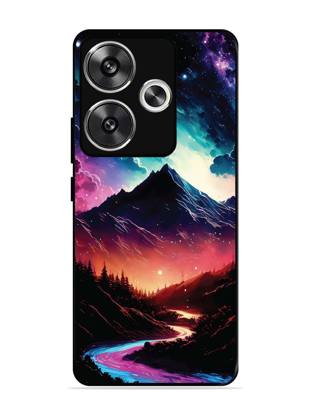 Poco F6 mountain-valley-Colorful-cloud-at-night