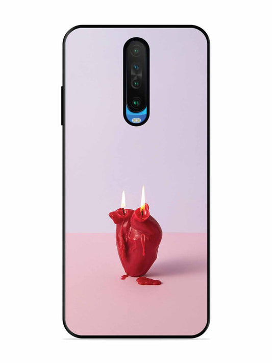 Poco X2 A Lighted Heart Candle