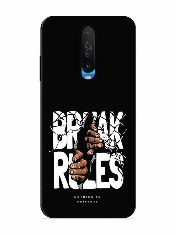 Poco X2 Break Rules Gritty Typography Art