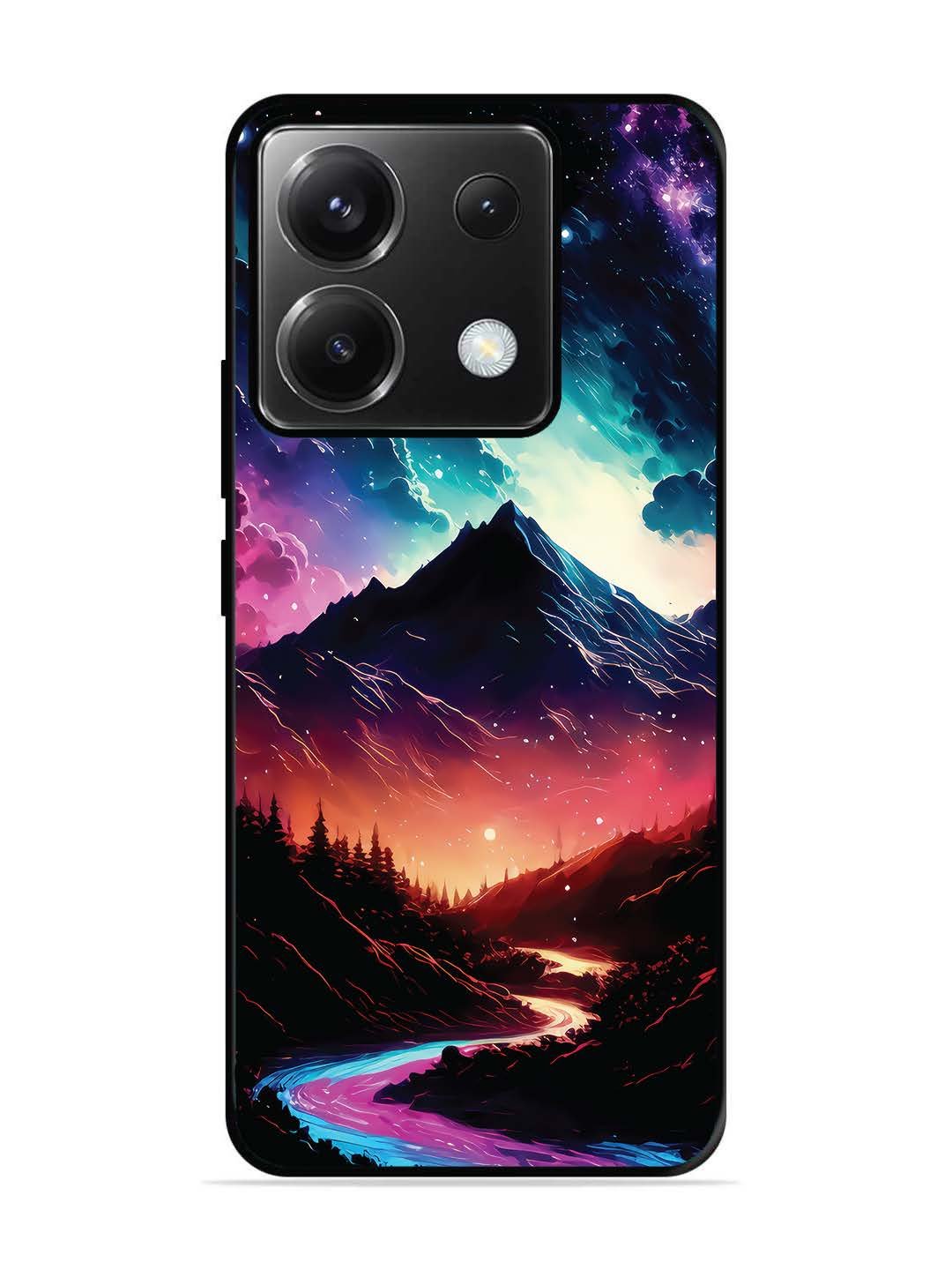 Poco X6 mountain-valley-Colorful-cloud-at-night
