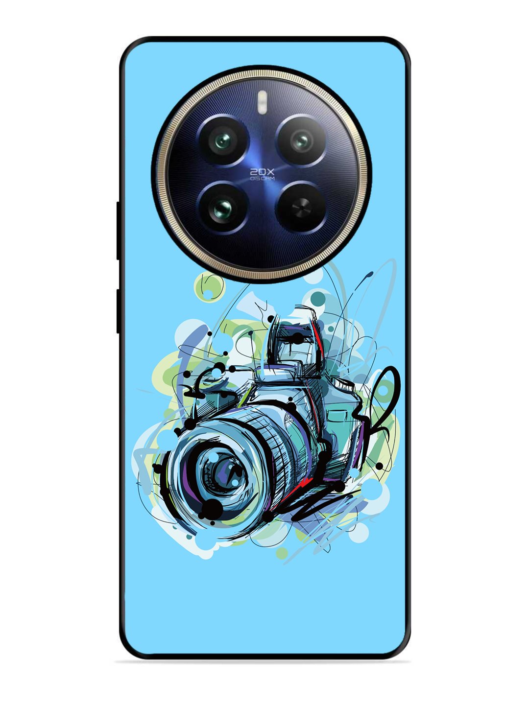 Realme 12 Pro Plus Camera Blue Background