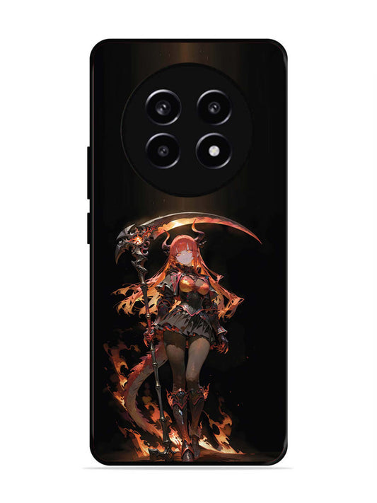 realme 13 Pro anime-girl-sycthe-red-hair-horn