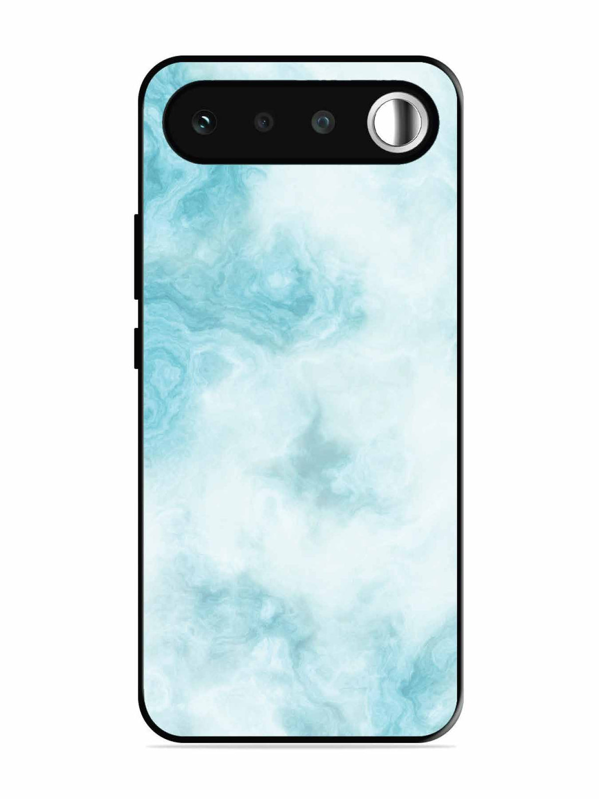 realme 16 Light Blue with White Ocean Marble