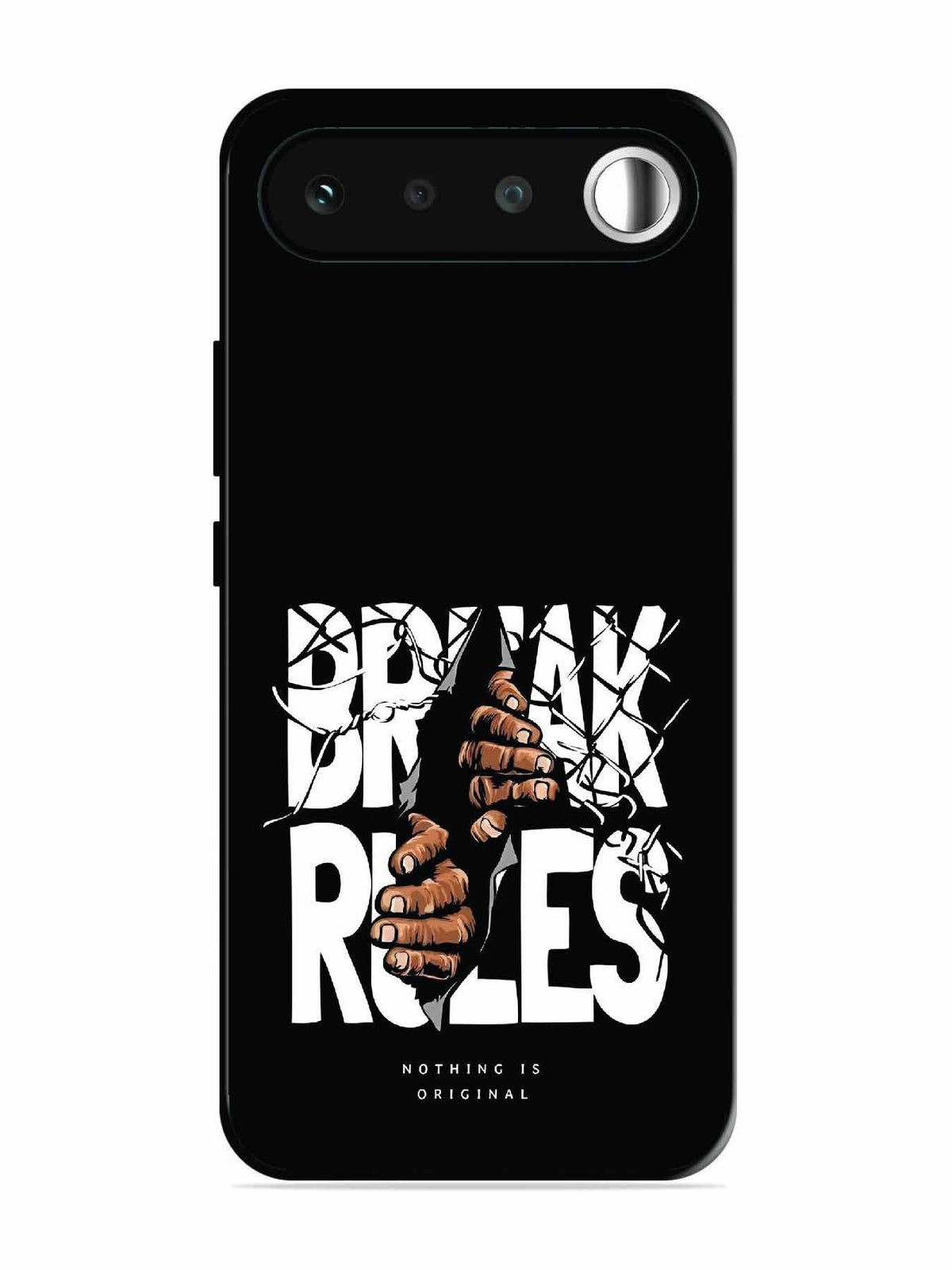 realme 16 Break Rules Gritty Typography Art
