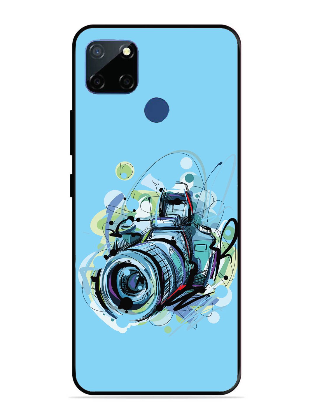 Realme C12 Camera Blue Background