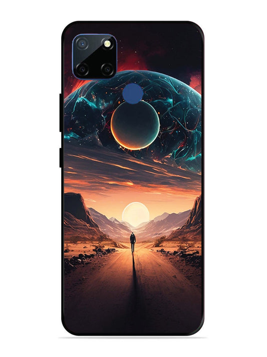 realme C12 Sunset with space scene