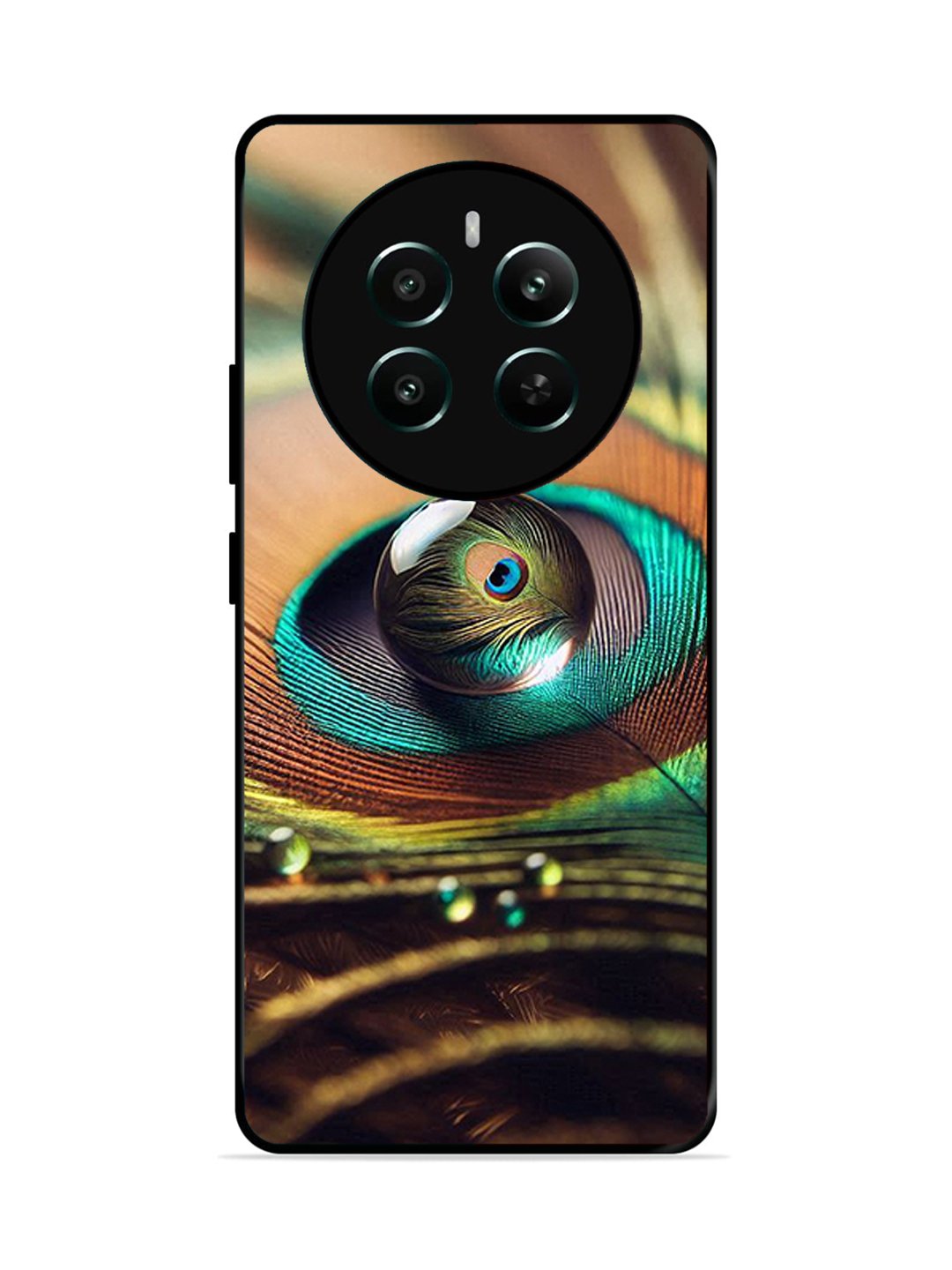 Realme 12 Plus Water Drop On Peacock Feather