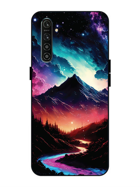 realme X2 mountain-valley-Colorful-cloud-at-night