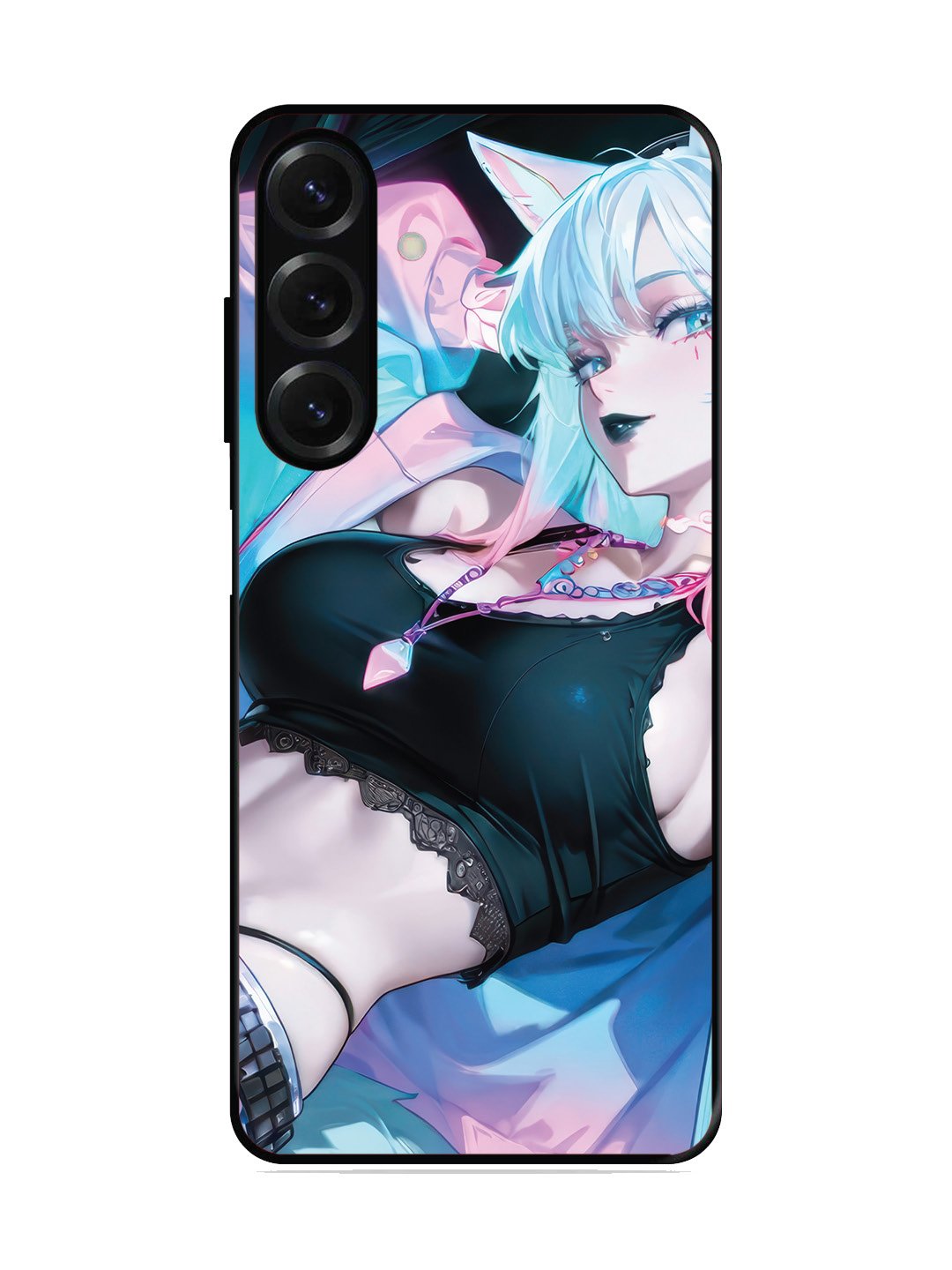 Samsung Galaxy A04s anime girl fox headpohone white Hair