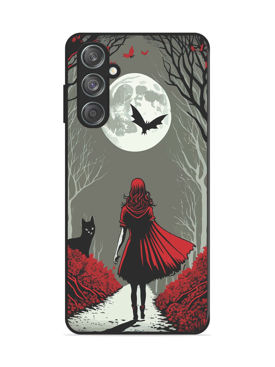 Samsung Galaxy A15 5g Scarlet Girl in Red Forest