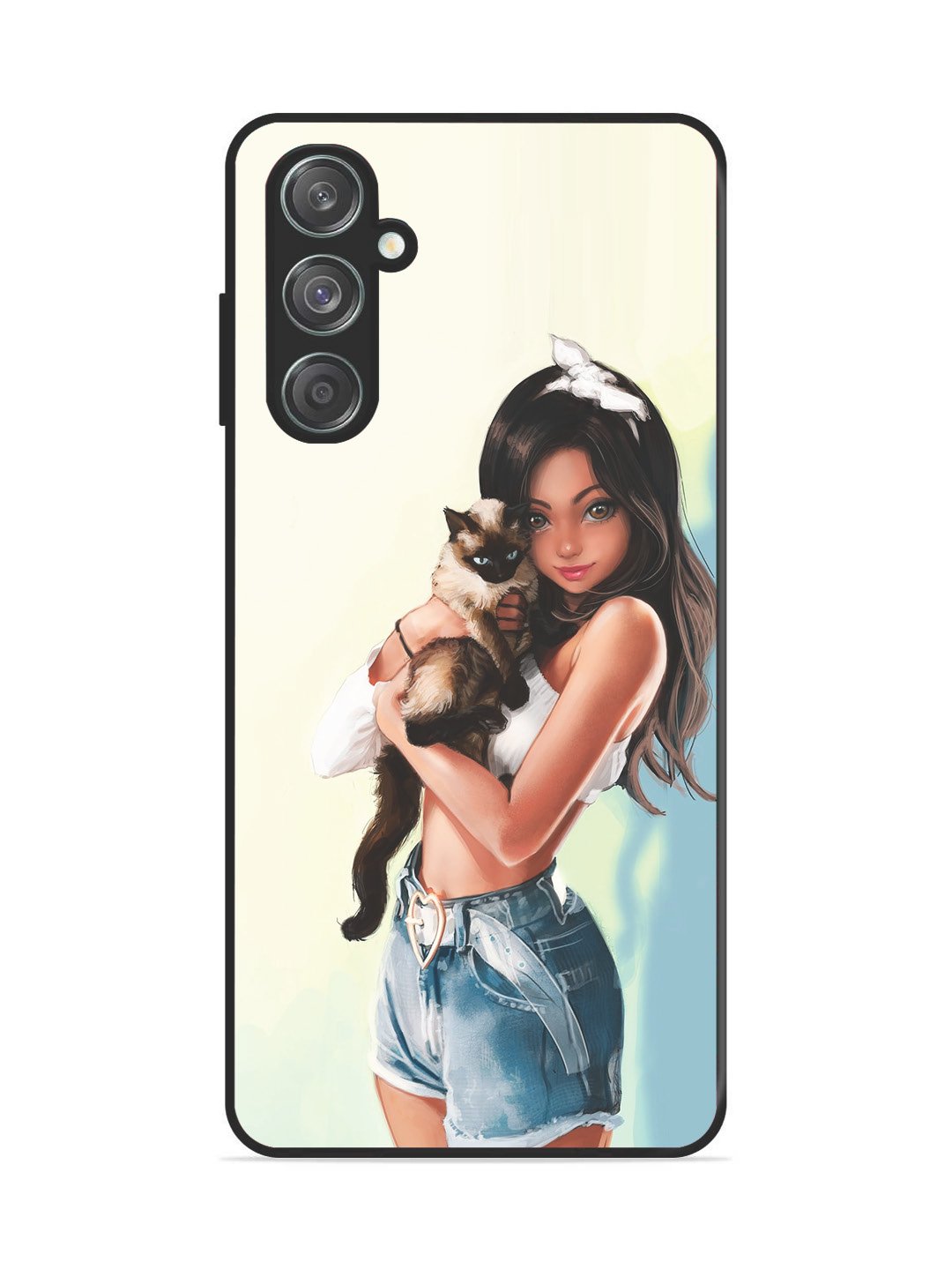 Samsung Galaxy A15 5g Cute Girl with Cat