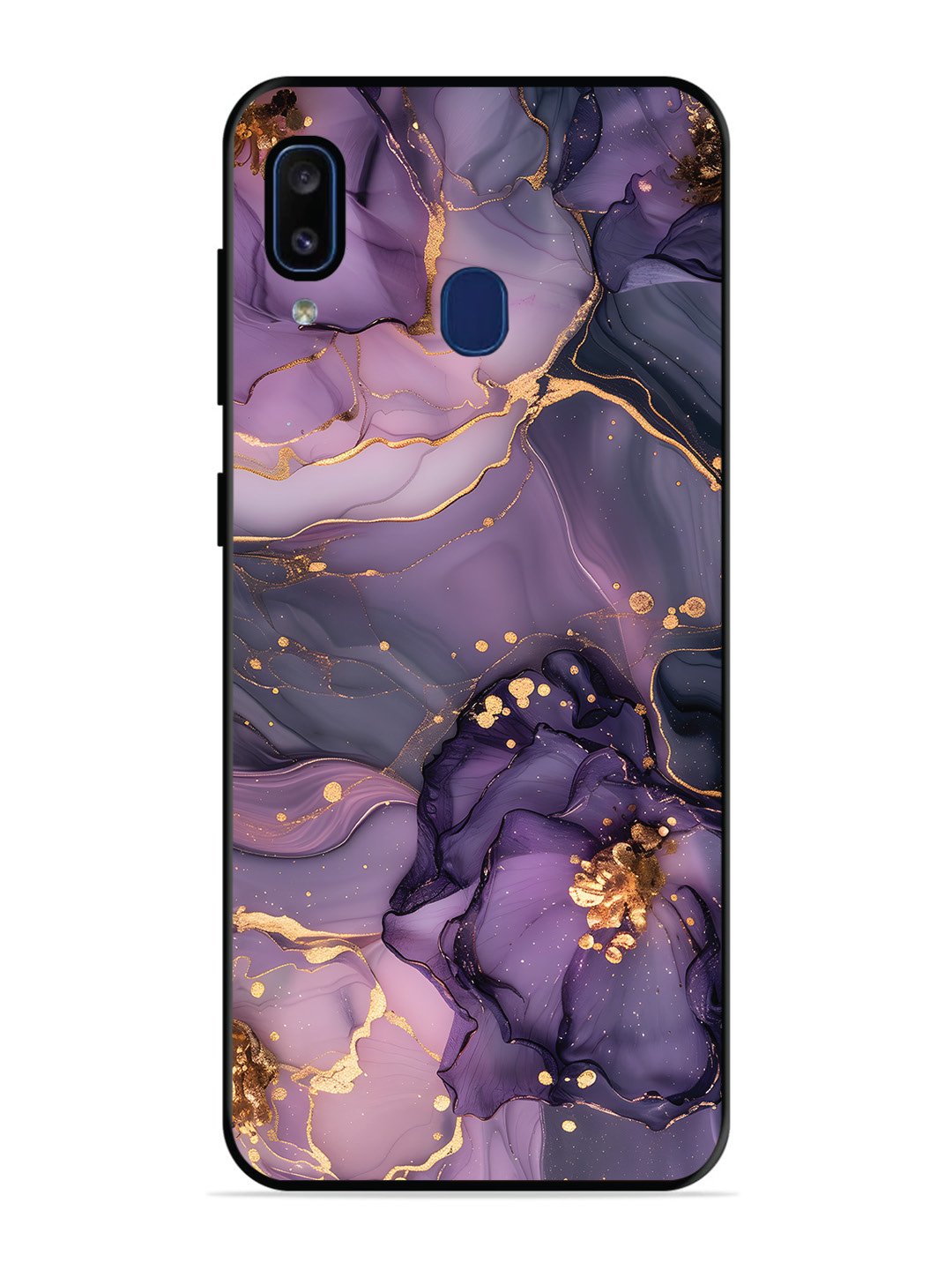 Samsung Galaxy A20 Royal Orchid Theme Marble