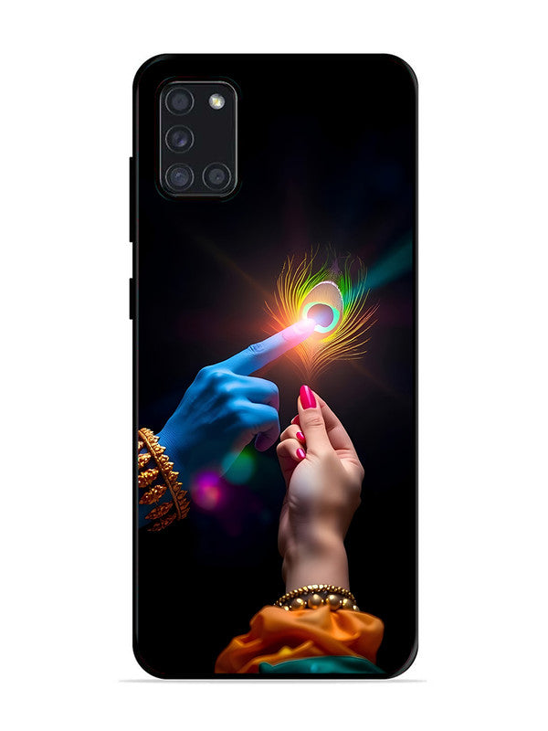 Samsung Galaxy A31 Radha Krishna touching feather