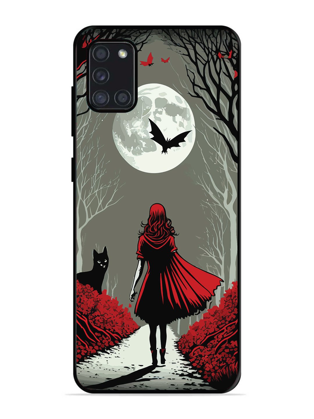 Samsung Galaxy A31 Scarlet Girl in Red Forest