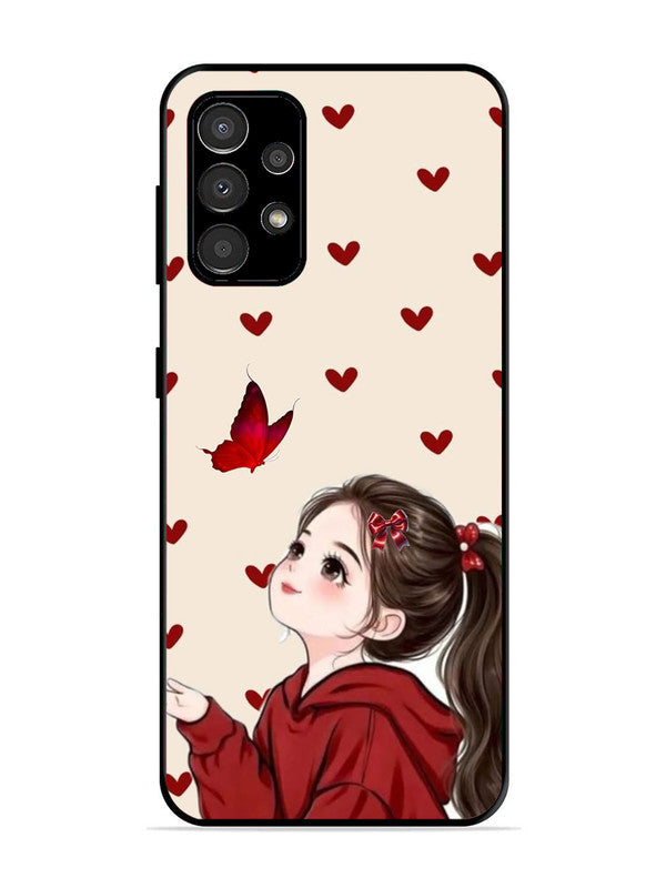 Samsung Galaxy A33 5G Beautiful girl with red butterfly