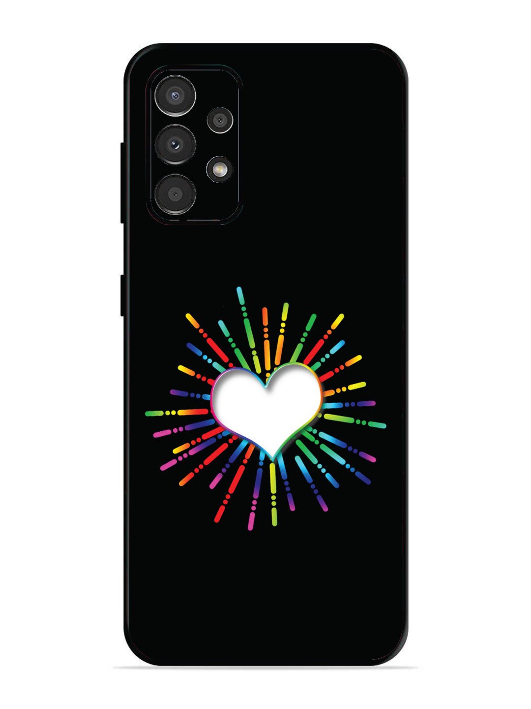 Samsung Galaxy A33 5G Colourful Heart on Black