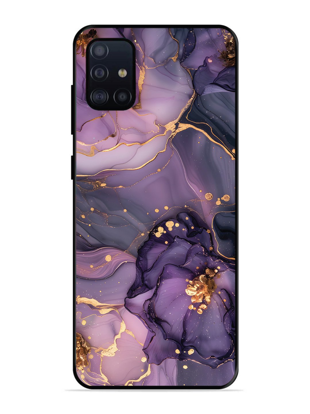 Samsung Galaxy A71 Royal Orchid Theme Marble