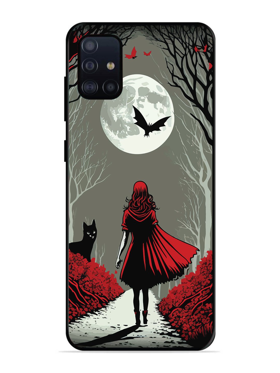 Samsung Galaxy A71 Scarlet Girl in Red Forest