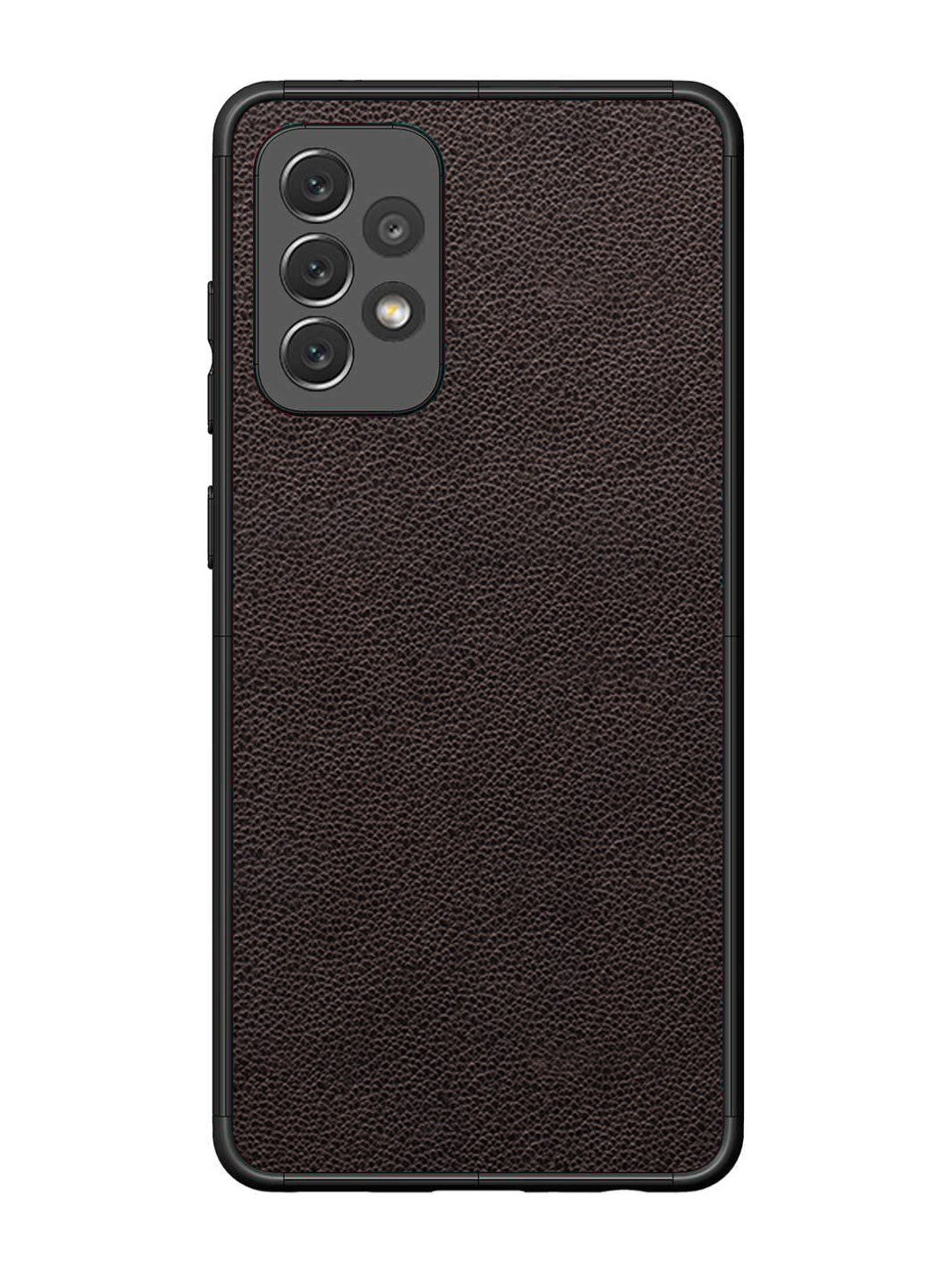 Samsung Galaxy A72 Print of Brown Leather Pattern
