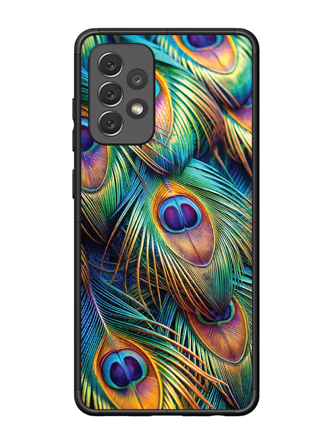 Samsung Galaxy A72 peacock feather