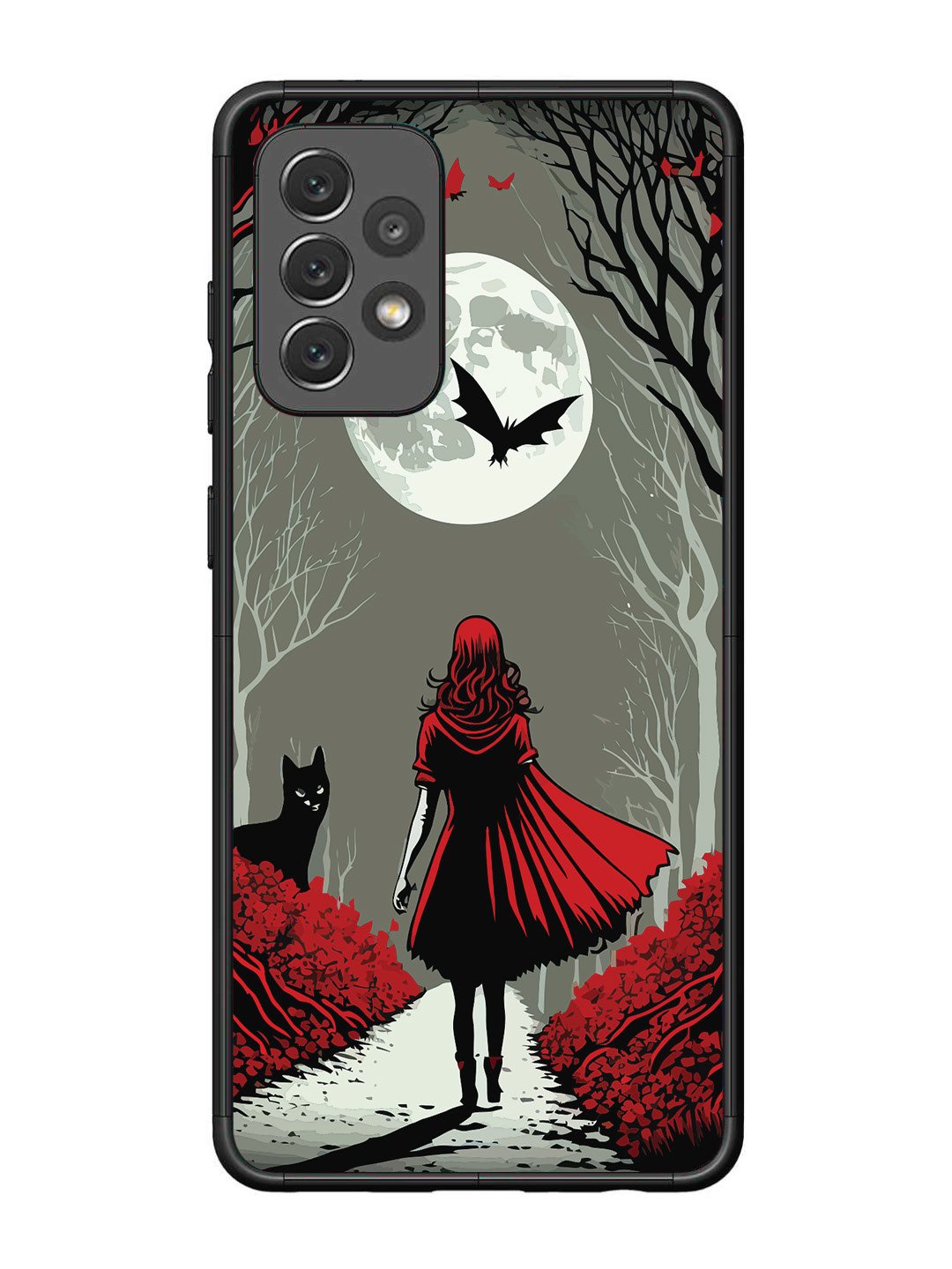 Samsung Galaxy A72 Scarlet Girl in Red Forest