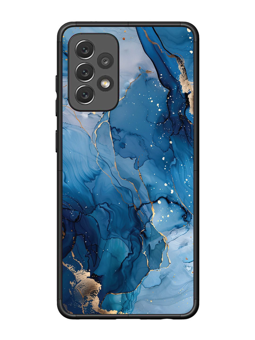 Samsung Galaxy A72 Oceanic Pattern with Golden Sprinkles