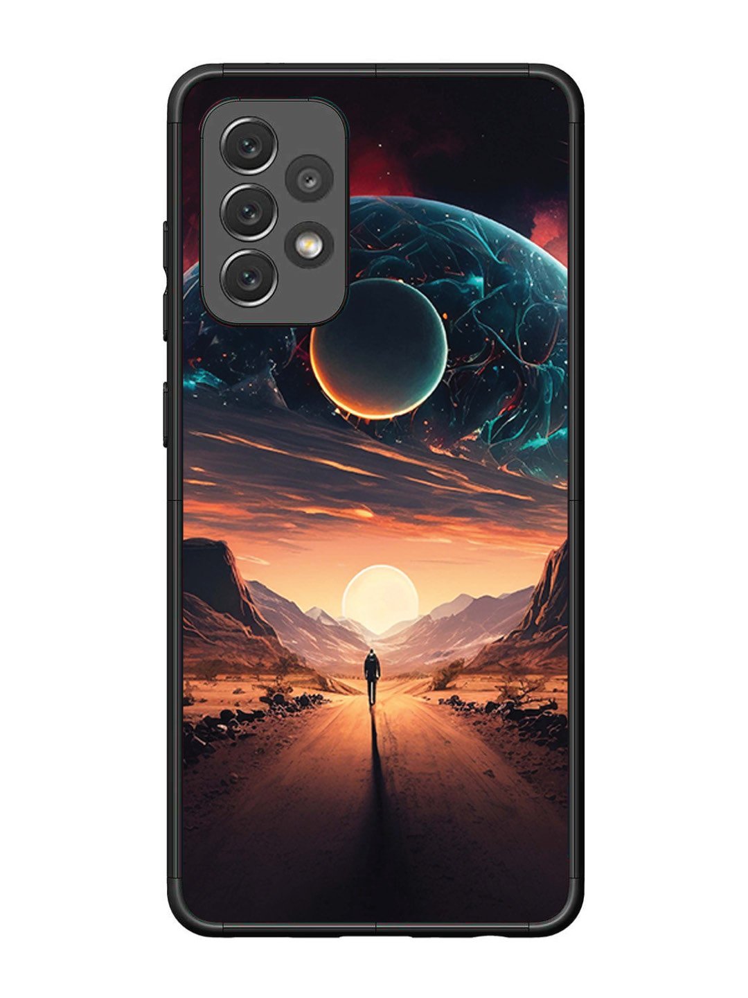 Samsung Galaxy A72 Sunset with space scene