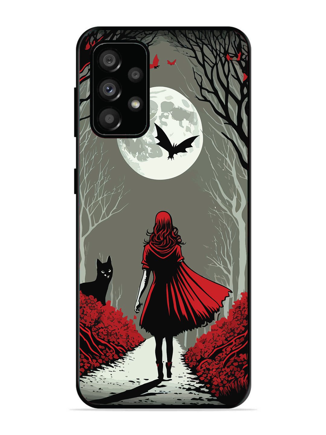 Samsung Galaxy A73 5G Scarlet Girl in Red Forest