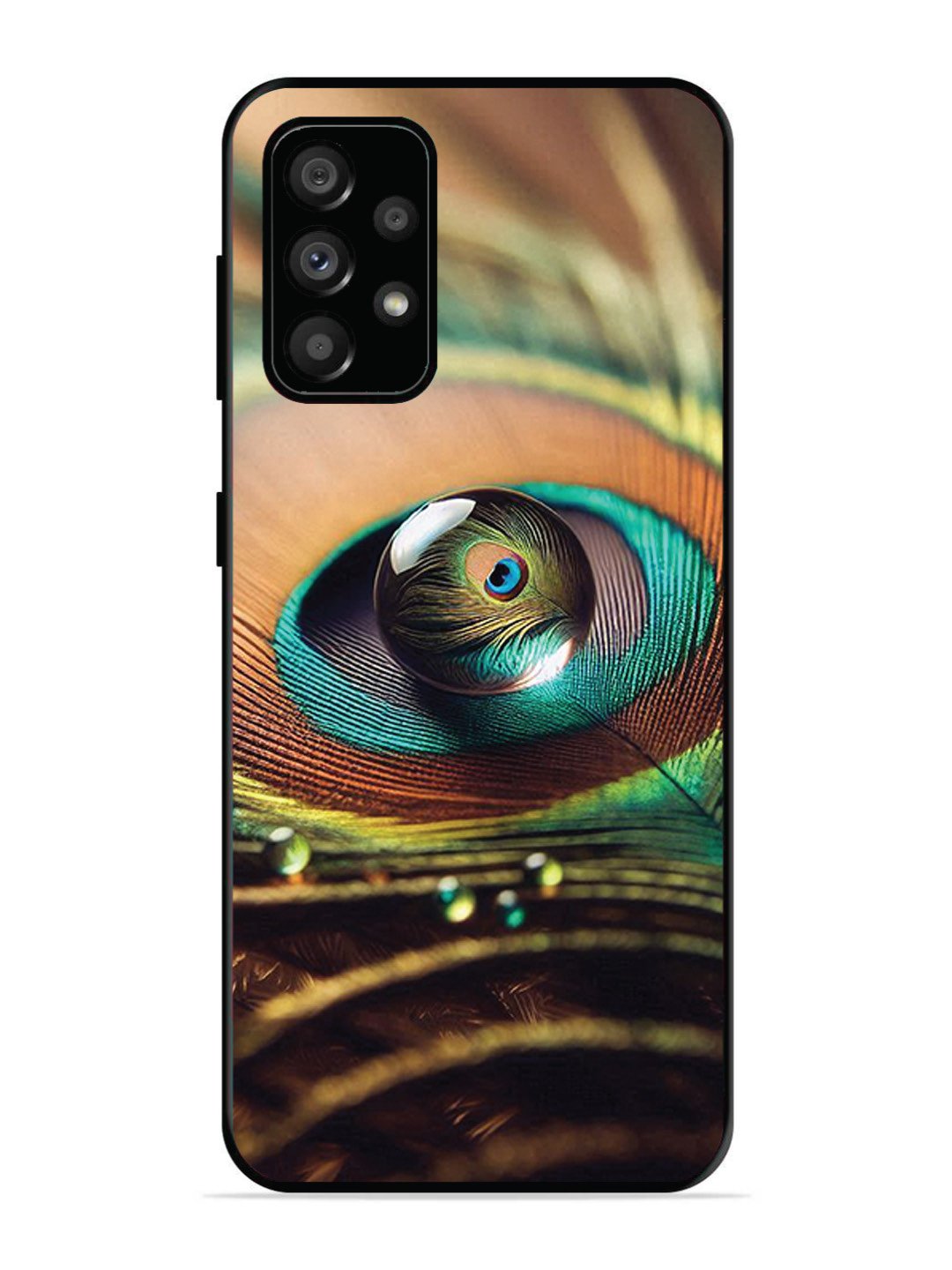 Samsung Galaxy A73 Water Drop On Peacock Feather
