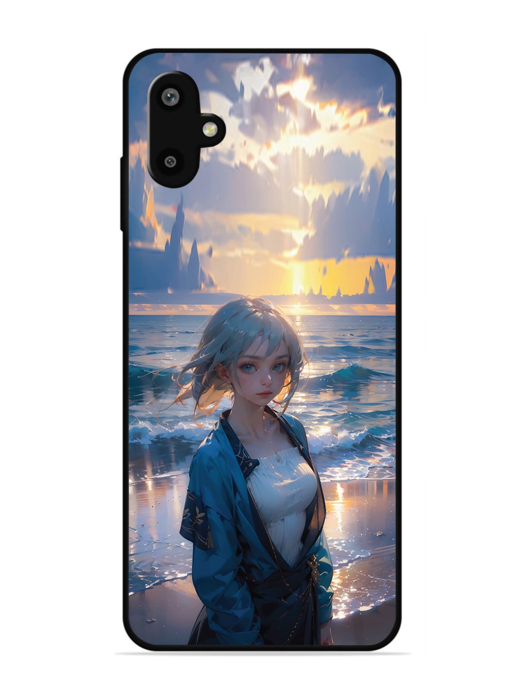 Samsung Galaxy F06 Anime Girl Beach Ocean Waves