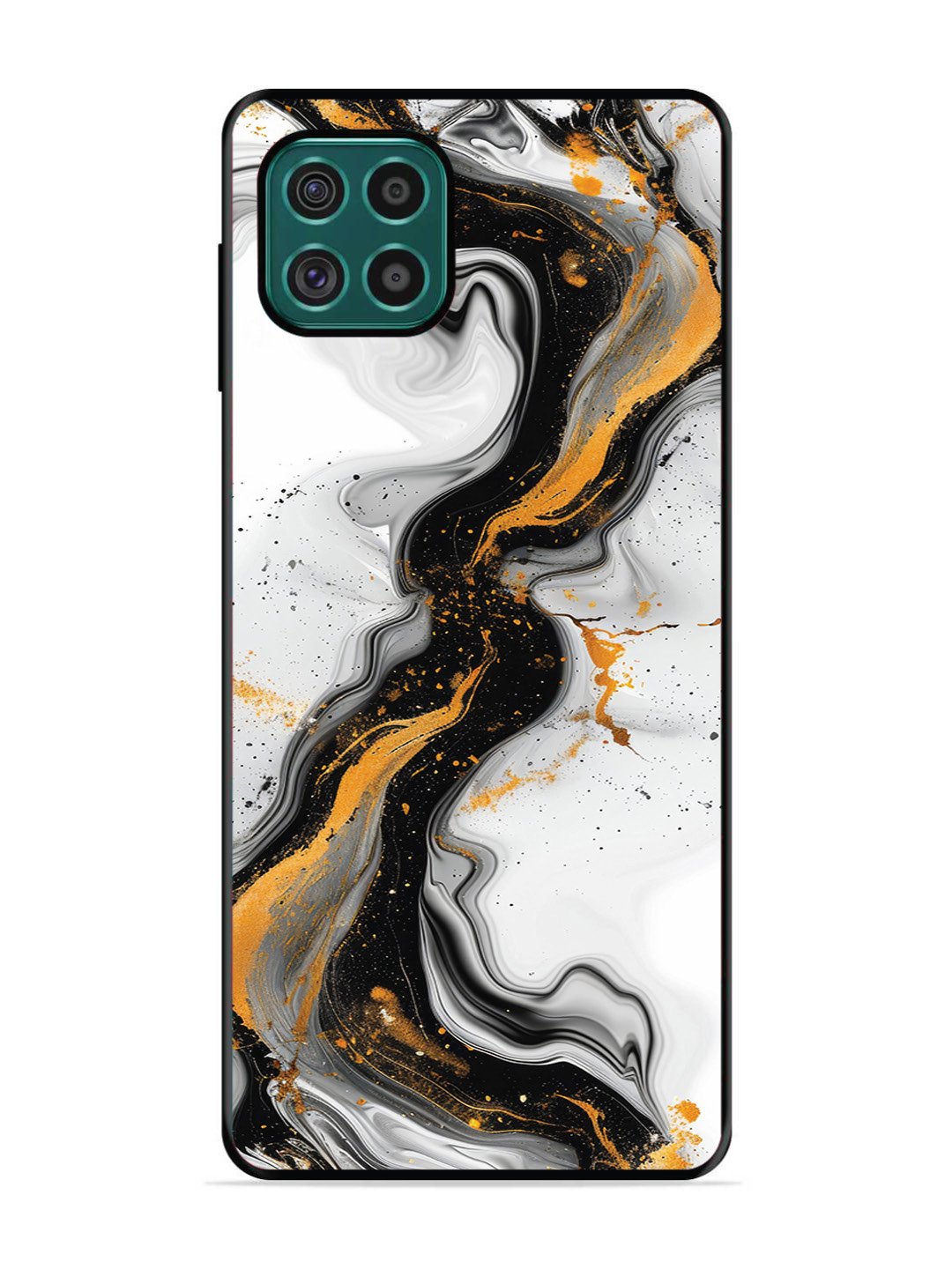 Samsung Galaxy F62 Black And Golden Marble Essence