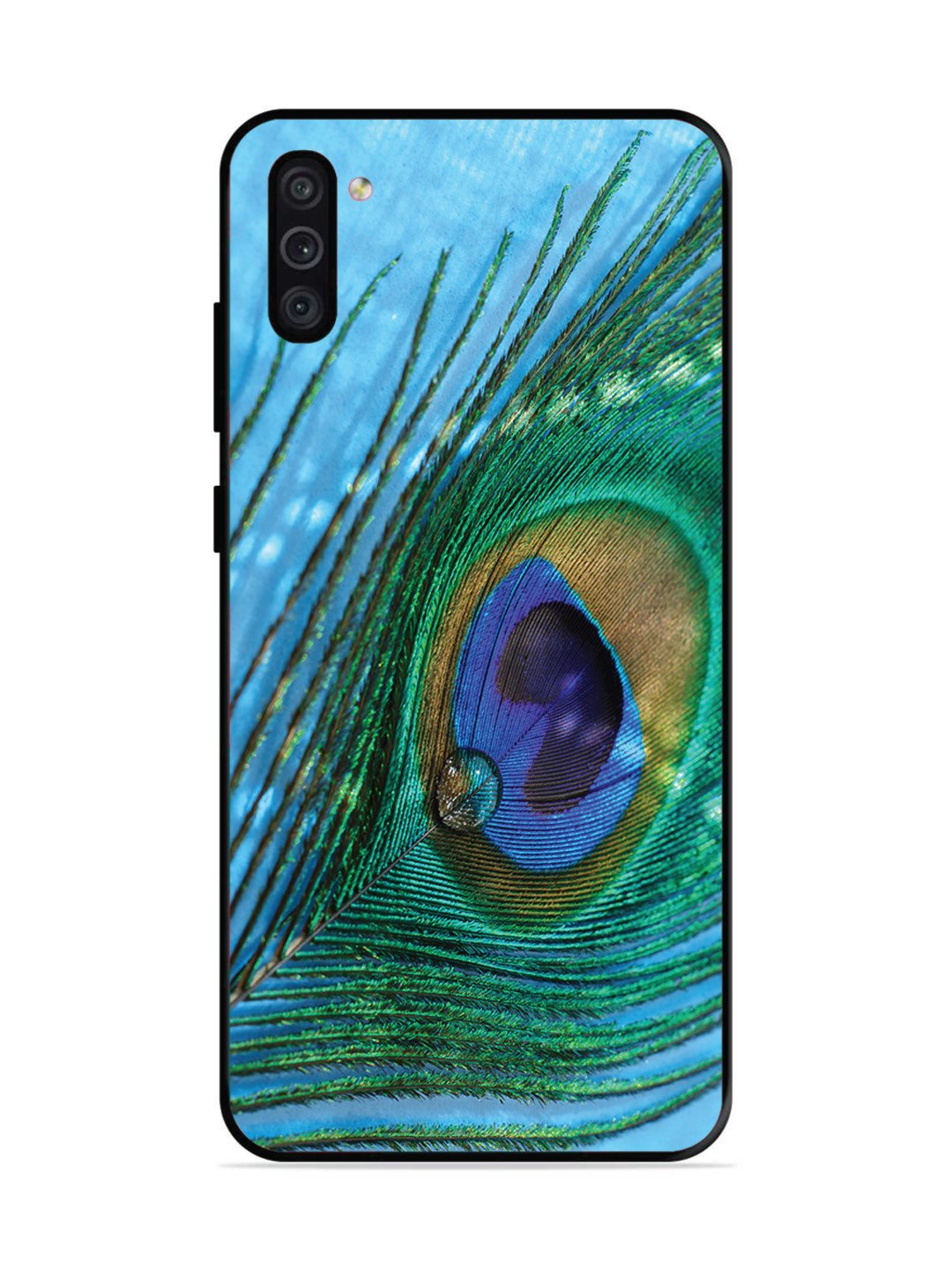 Samsung Galaxy M11 A drop on Peacock Feather