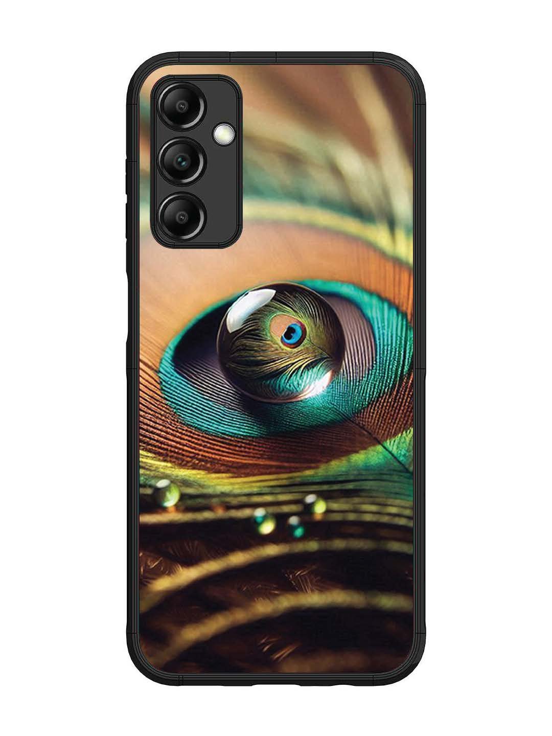 Samsung Galaxy M14 5G Water Drop On Peacock Feather
