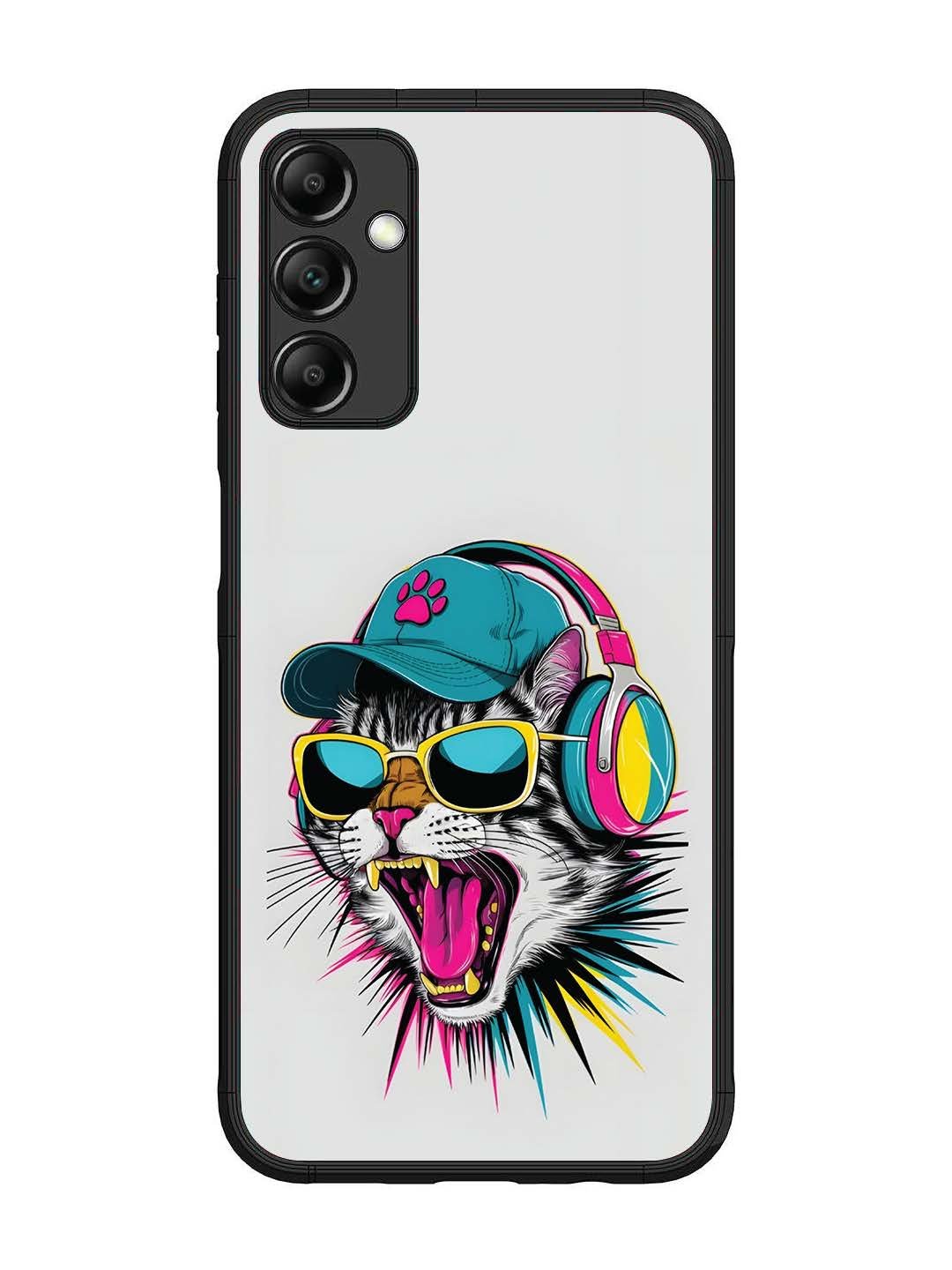 Samsung Galaxy M14 5G Neon Pop Art DJ Cat Vibe
