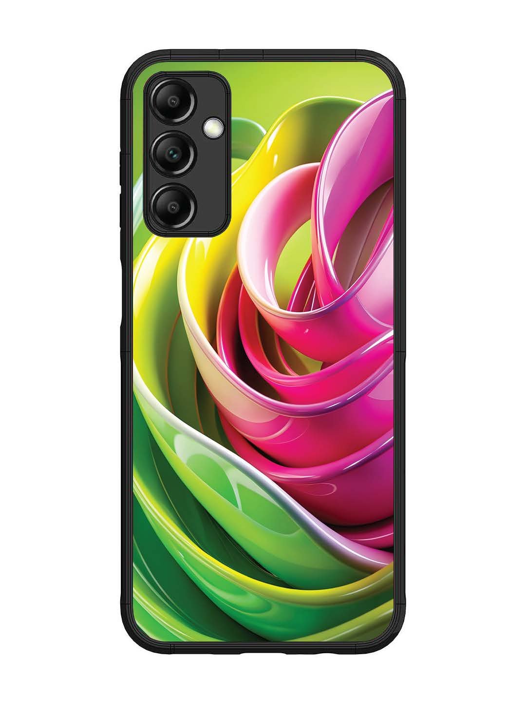 Samsung Galaxy M14 5G Vibrant Swirl Glossy Ribbon Art