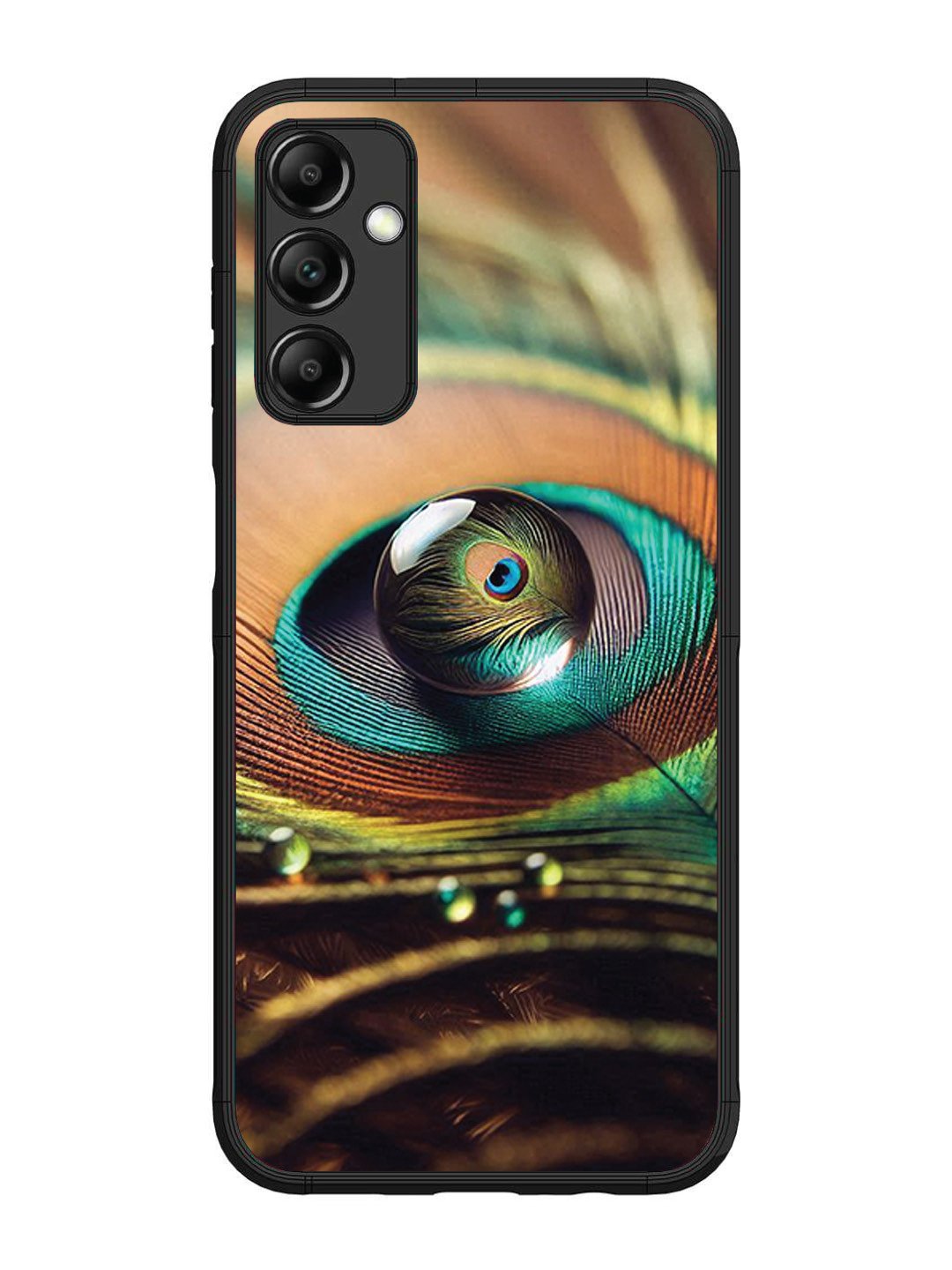 Samsung Galaxy M14 5G Water Drop On Peacock Feather