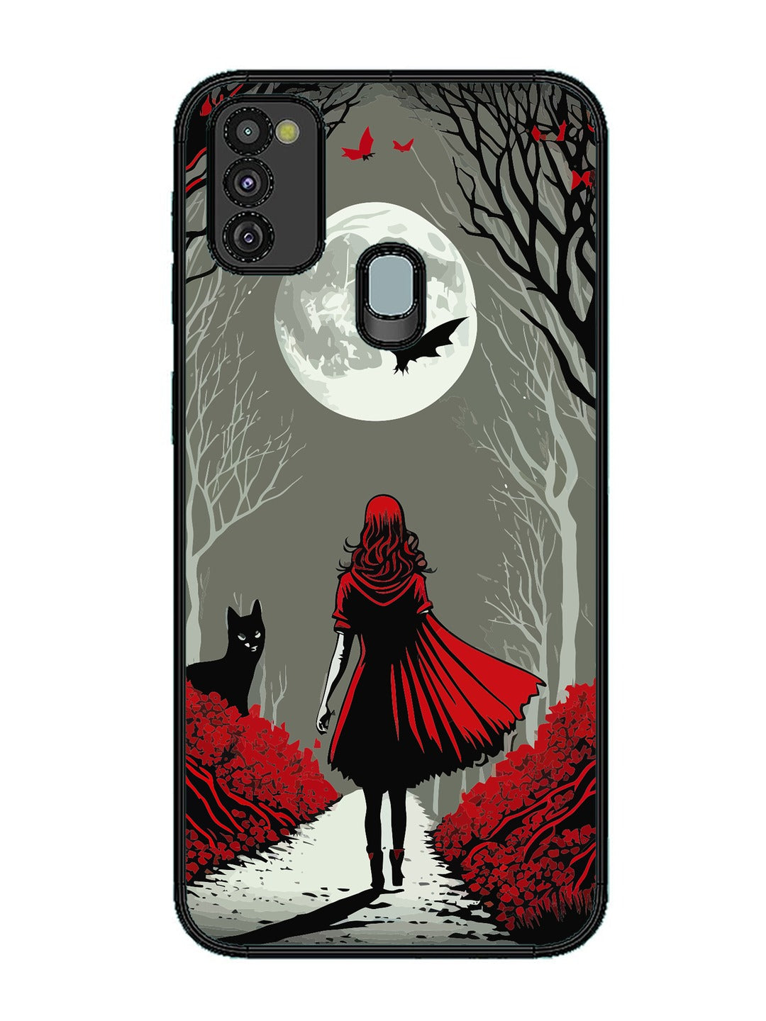 Samsung Galaxy M30s Scarlet Girl in Red Forest