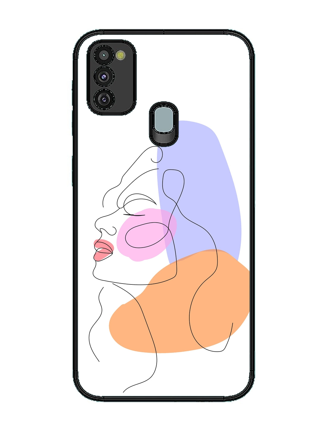 Samsung Galaxy M30s Line Art Girl Face