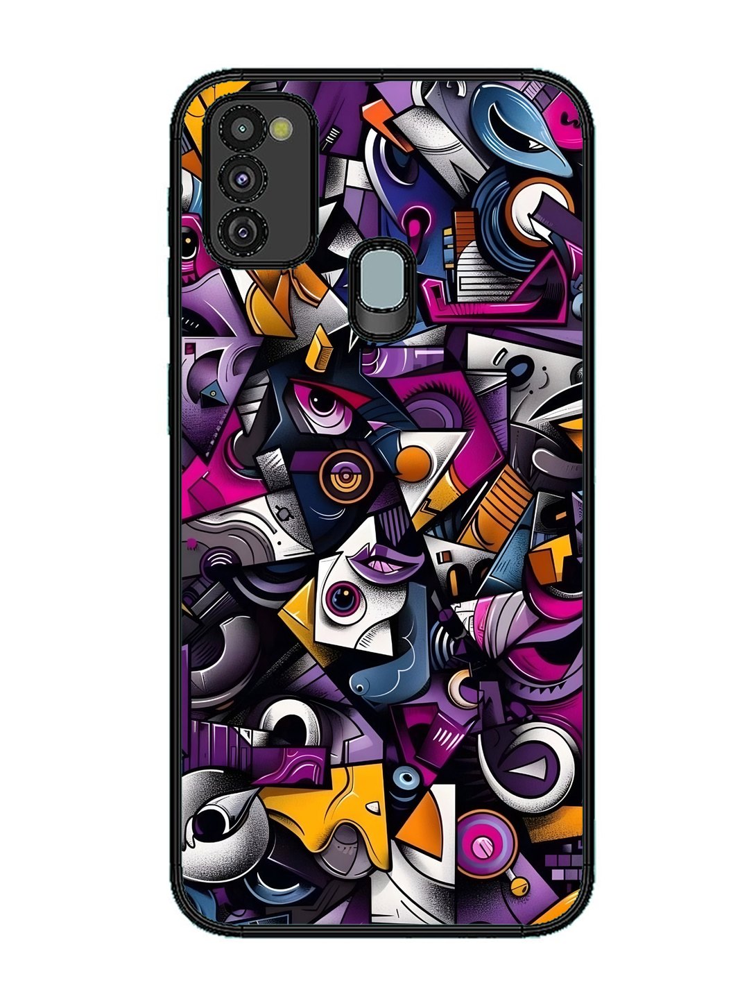 Samsung Galaxy M30s Abstract Geometric Graffiti Chaos