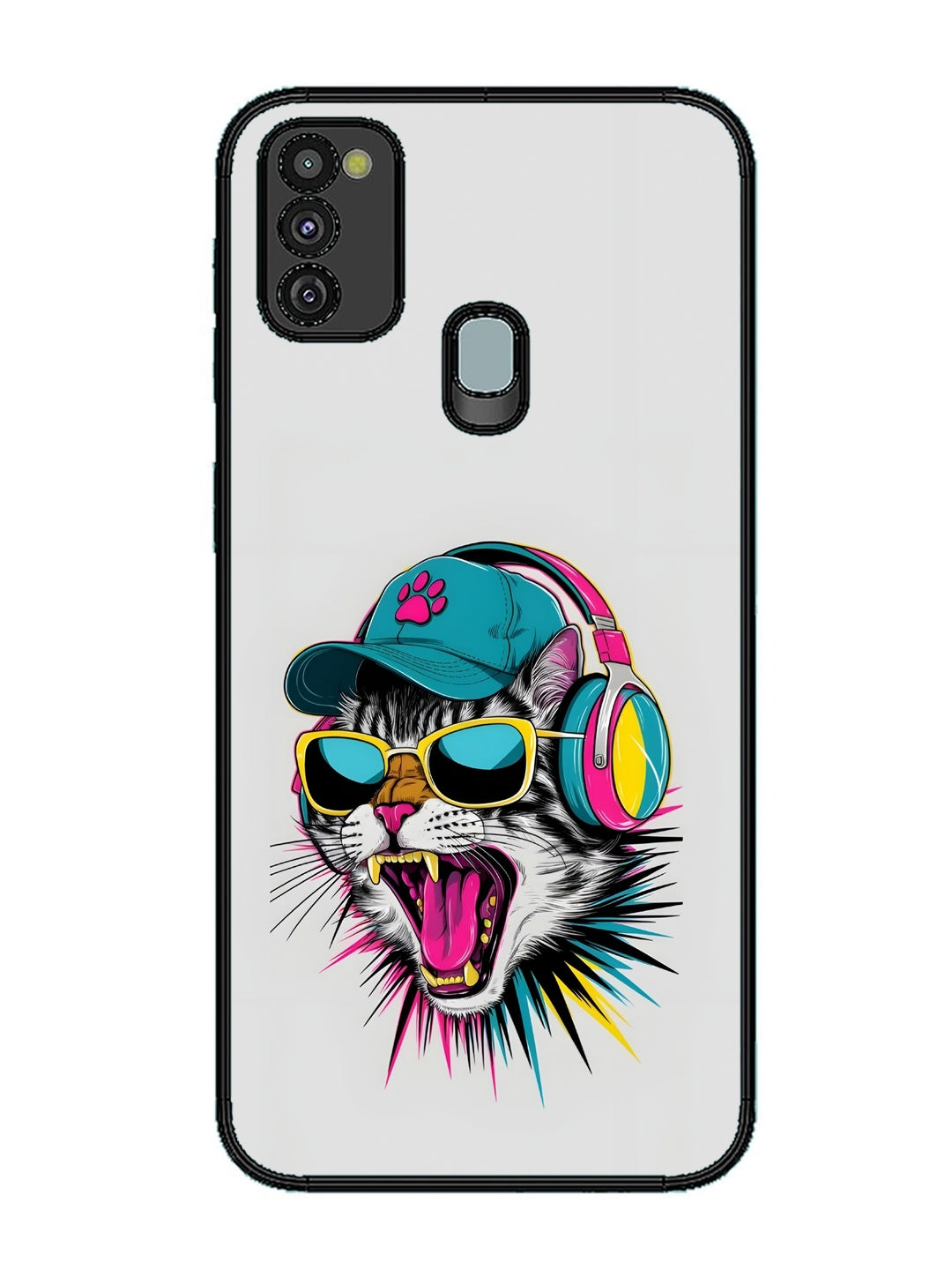 Samsung Galaxy M30s Neon Pop Art DJ Cat Vibe